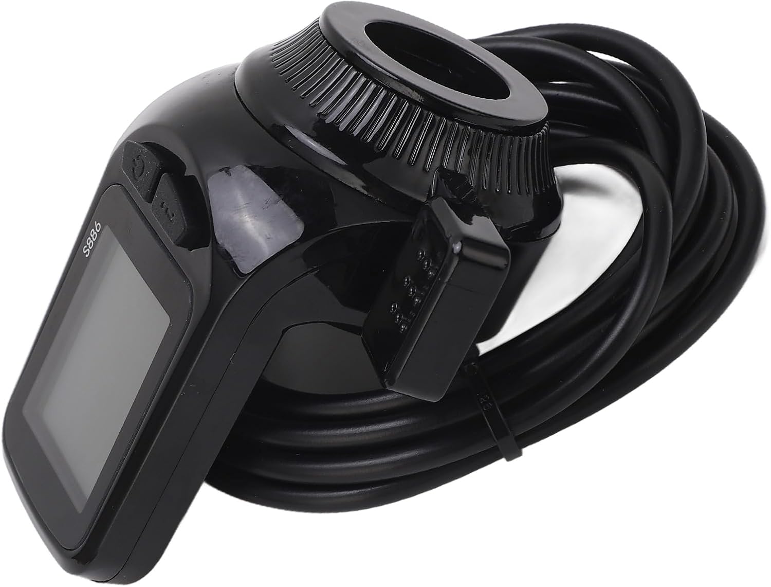 S886 LCD Display Panel Lightweight LCD Display Panel with Thumb Throttle Headlight Connector for Electric