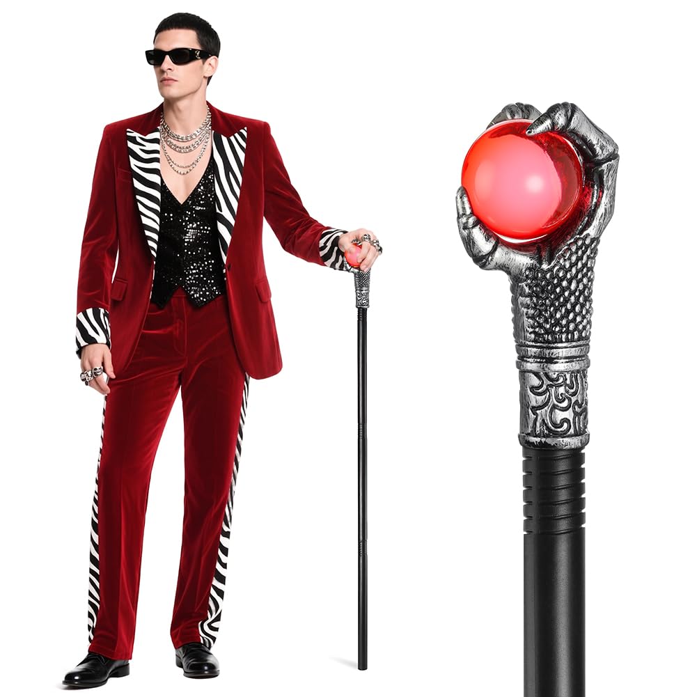 AUYAO King Scepter with Claw Ball Cane Prop Stick Cosplay (110cm/43.3inch)