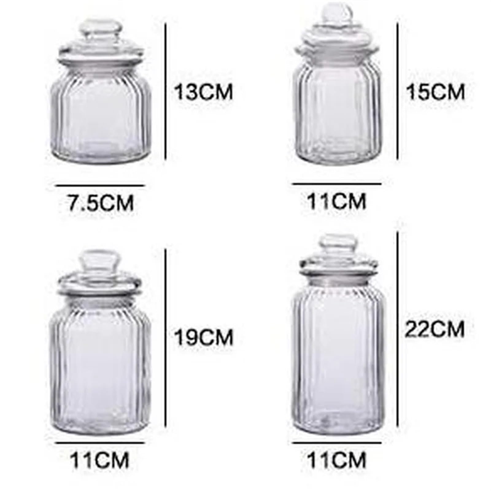 Marmeladengläser Luftdichtes Glasgefäß, Lebensmittelflasche aus Glas, Honig-/Marmeladenflasche, Gurkenglas, Wein-/Kimchi-Glas mit Deckel, kleines Vorratsglas, Haushalts-/Küchenbedarf Einmachgläser(C-L
