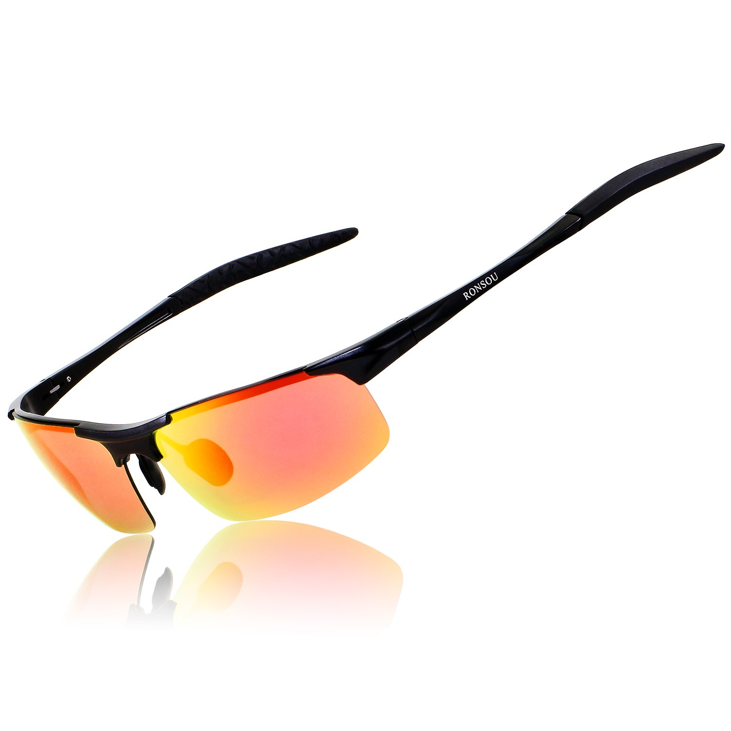RONSOU 0.9 oz Sport Polarized Sunglasses for Men, Aluminum-Magnesium Frame