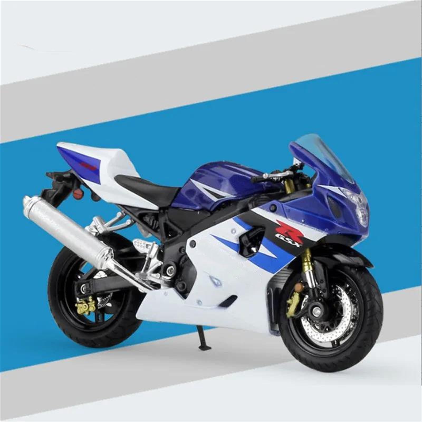 SEYXF Motorbike Toy 1:18 for Suzuki GSX-R750 Motorcycle Model Toy Collection(A Blue No Box)