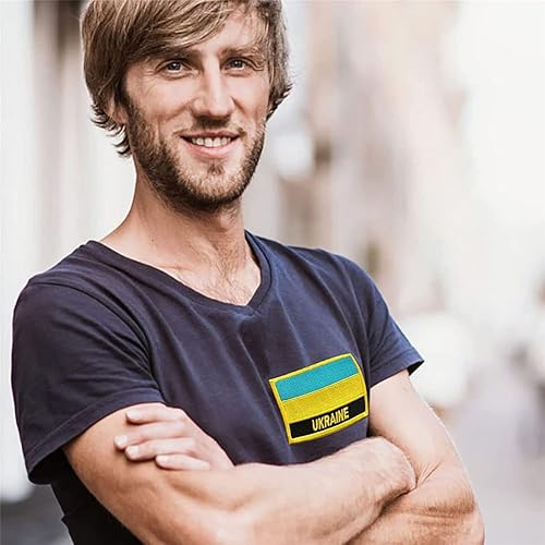 Miniatura 10 de Parche bordado de la bandera de Ucrania, parches para planchar para ropa, jeans, bolsas, parches de retazos, parches de costura, calcomanías