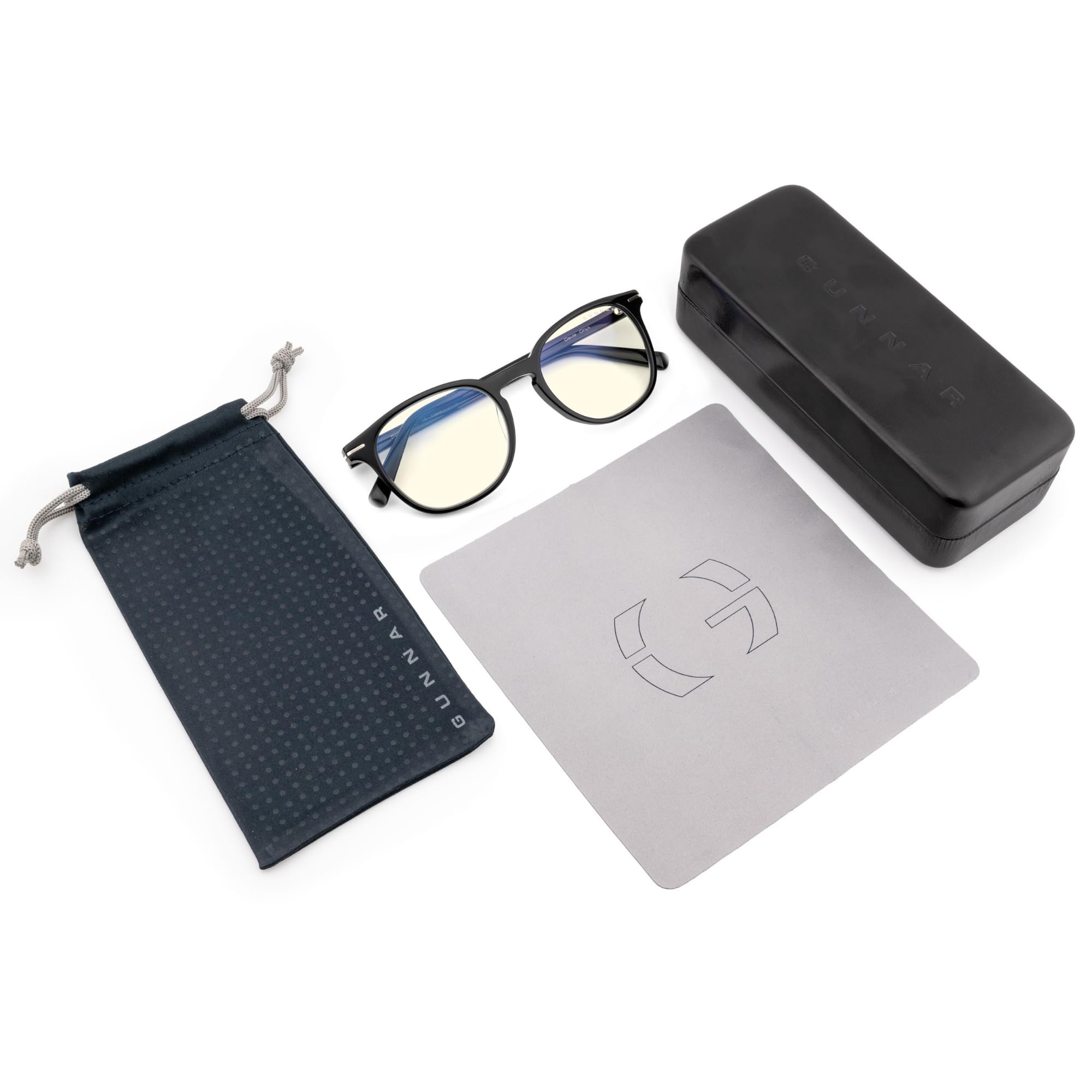 Gunnar Blaulichtfilter-Brille - Davis - Onyx - Clear | Computer-/Gaming-Brille - Davis - Onyx - Clear - 35 % Blaulicht- & 100 % UV-Schutz - Patentierte Technologie