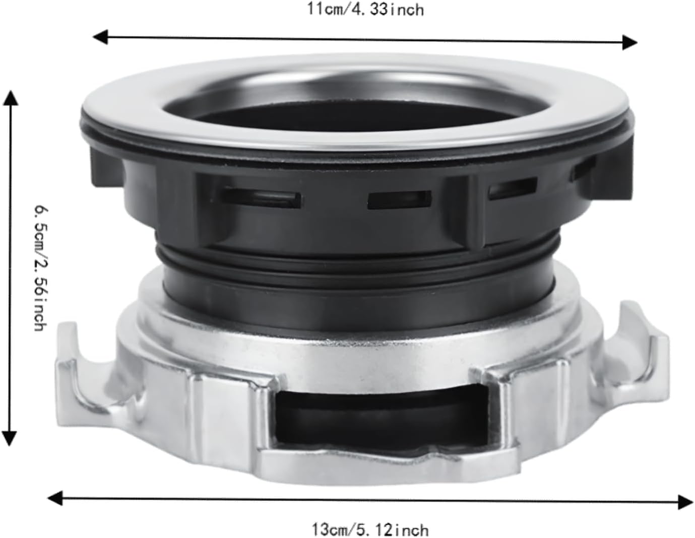 Garbage Disposal Flange and Lock Nut, Black, 5.12 x 2.56 in