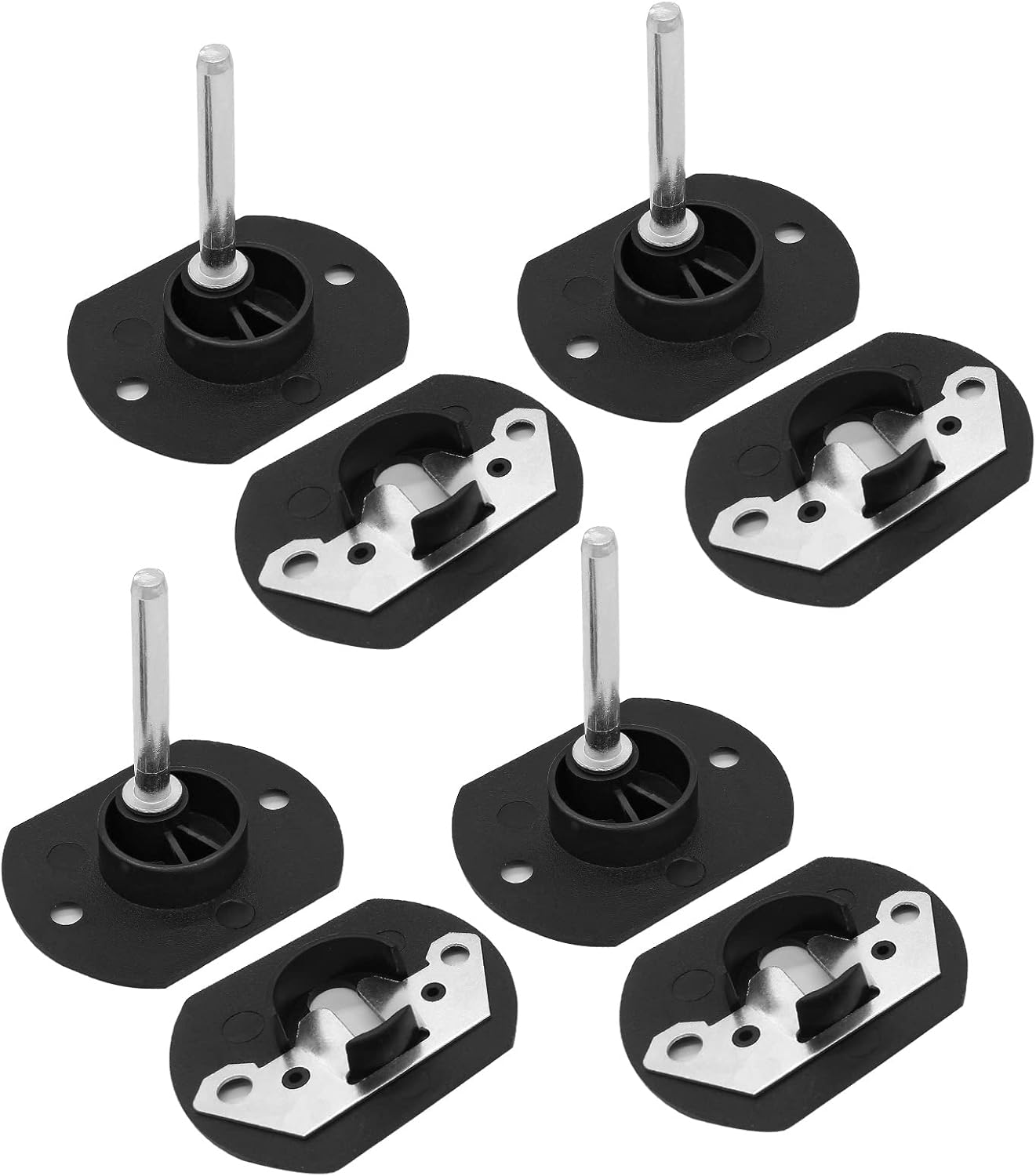 4 Pcs Sectional Couch Connectors, Pin Style Furniture Connector Sectional Sofa Connector Bracket(Black)