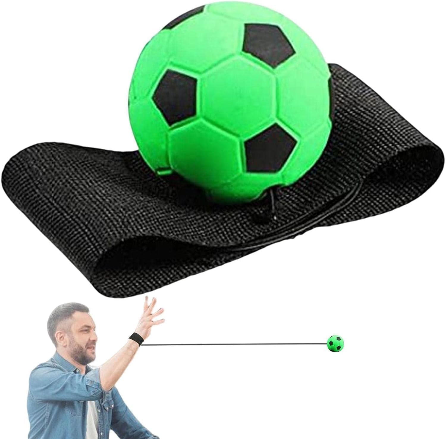 Gammaeon Wrist Return Ball - 2025 New Adjustable Bounce Back Ball with String, Rubber Elastic Finger Exercise Activity