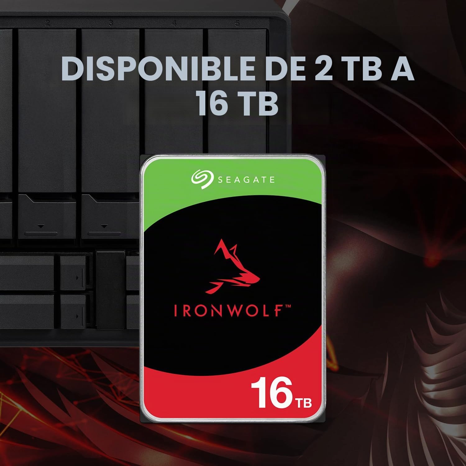 Seagate 12TB IronWolf Disco Duro Interno NAS | SATA 6 GB/s (ST12000VNZ008)