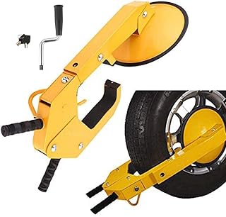 ATPEAM Wheel Lock Clamp Adjustable Anti-Theft Lock Clamp Boot Tire Claw for Parking Car Truck RV with Two Keys