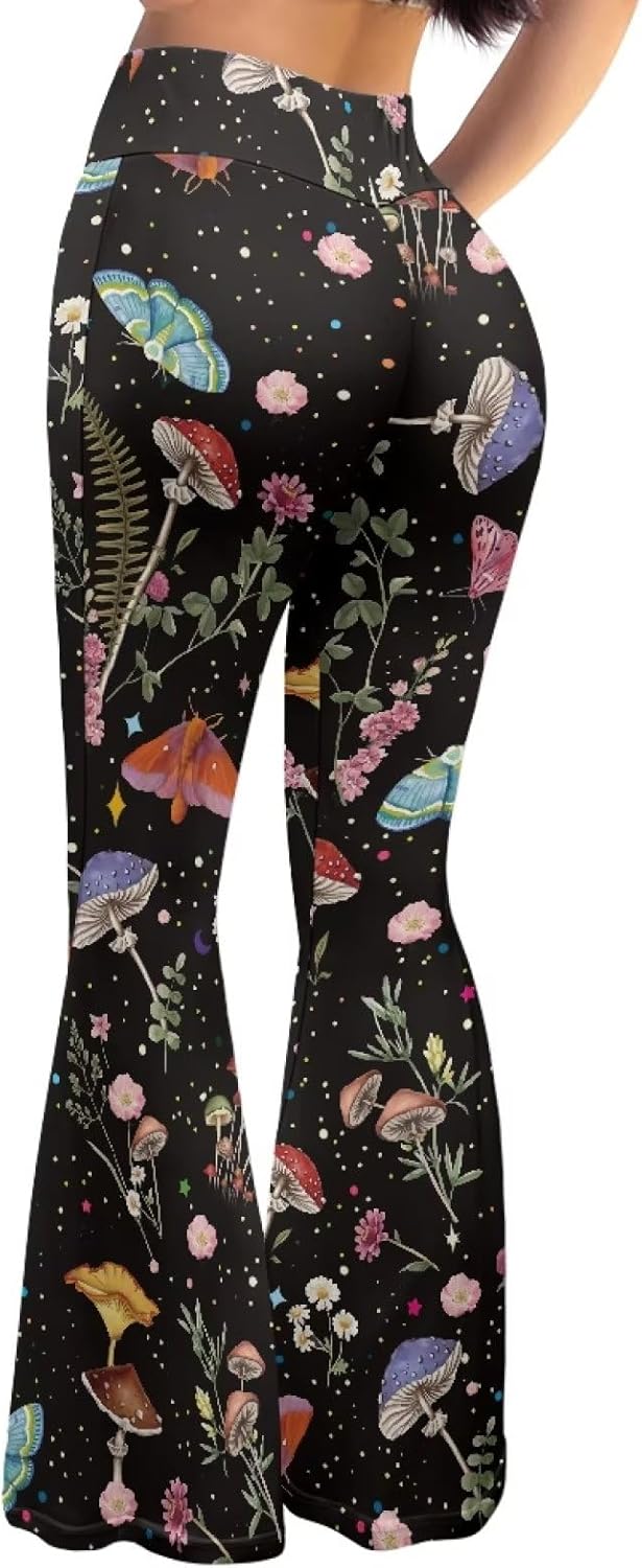 Flared Leggings for Women High Waisted Flare Yoga Pants Tummy Control Bootleg Trendy Wide Leg Boot Cut Yoga Pant