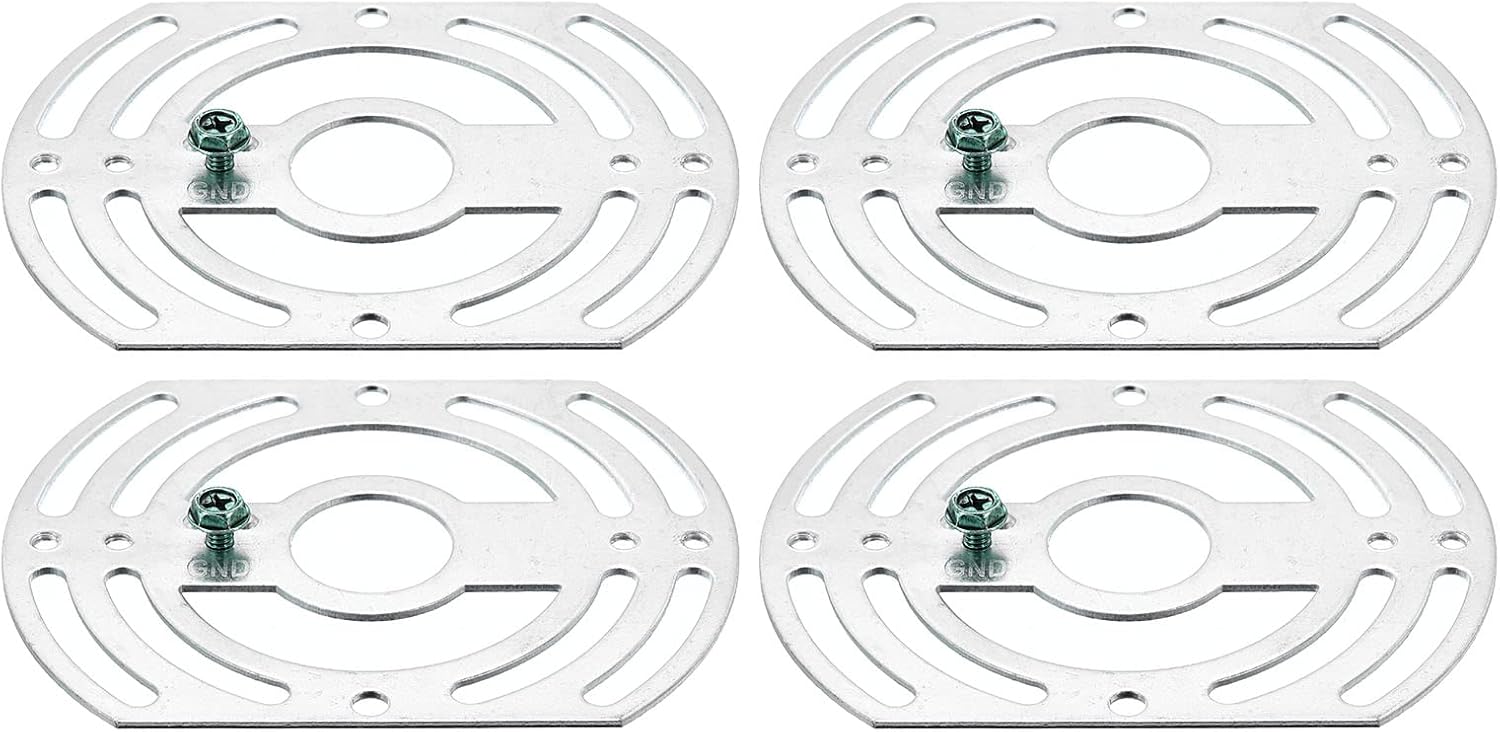 PATIKIL Light Fixture Mounting Bracket, 4 Pack Light Crossbar Round Ceiling Fan Mount Plate