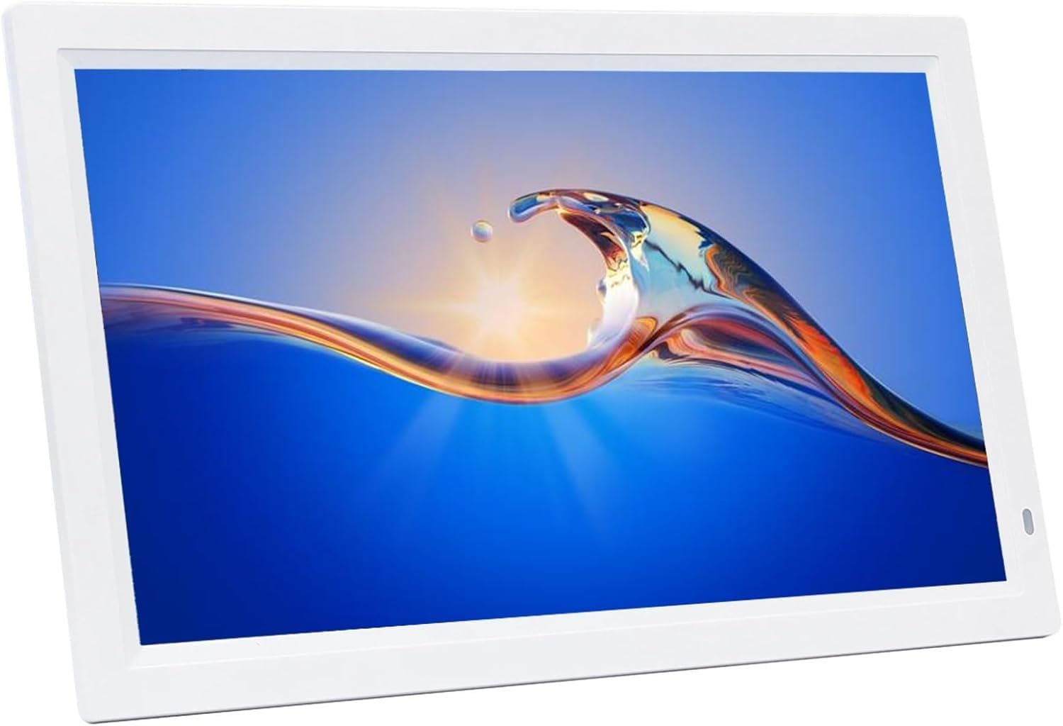 Marcos de Fotos Digitales de 22 Pulgadas con 32 GB de Almacenamiento y Ranura para Tarjeta SD, Pantalla IPS HD de 1920 x 1080, Ideal para cumpleaños, Bodas y pa(Blanco)