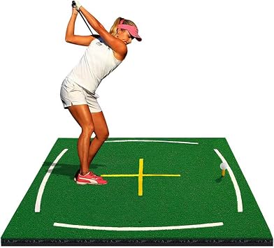 Golf Hitting Mats | Premium Quality Golf Mats to Improve Your Swing | Golf Practice Mat | Driving Range Mat 150 * 150cm