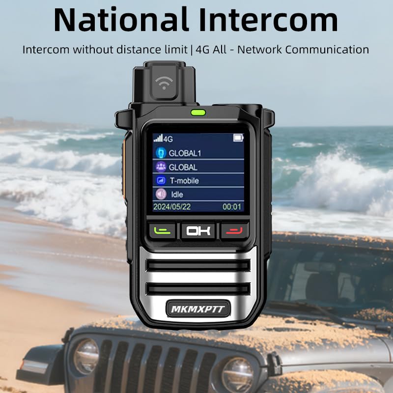 4G/5G LTE Walkie-Talkie Sprachverschlüsselung 6000mAh Akku unbegrenzte Reichweite Typ C Ladefallbeständig Global SIM kompatibel 【SIM-Karte lebenslang kostenlos】