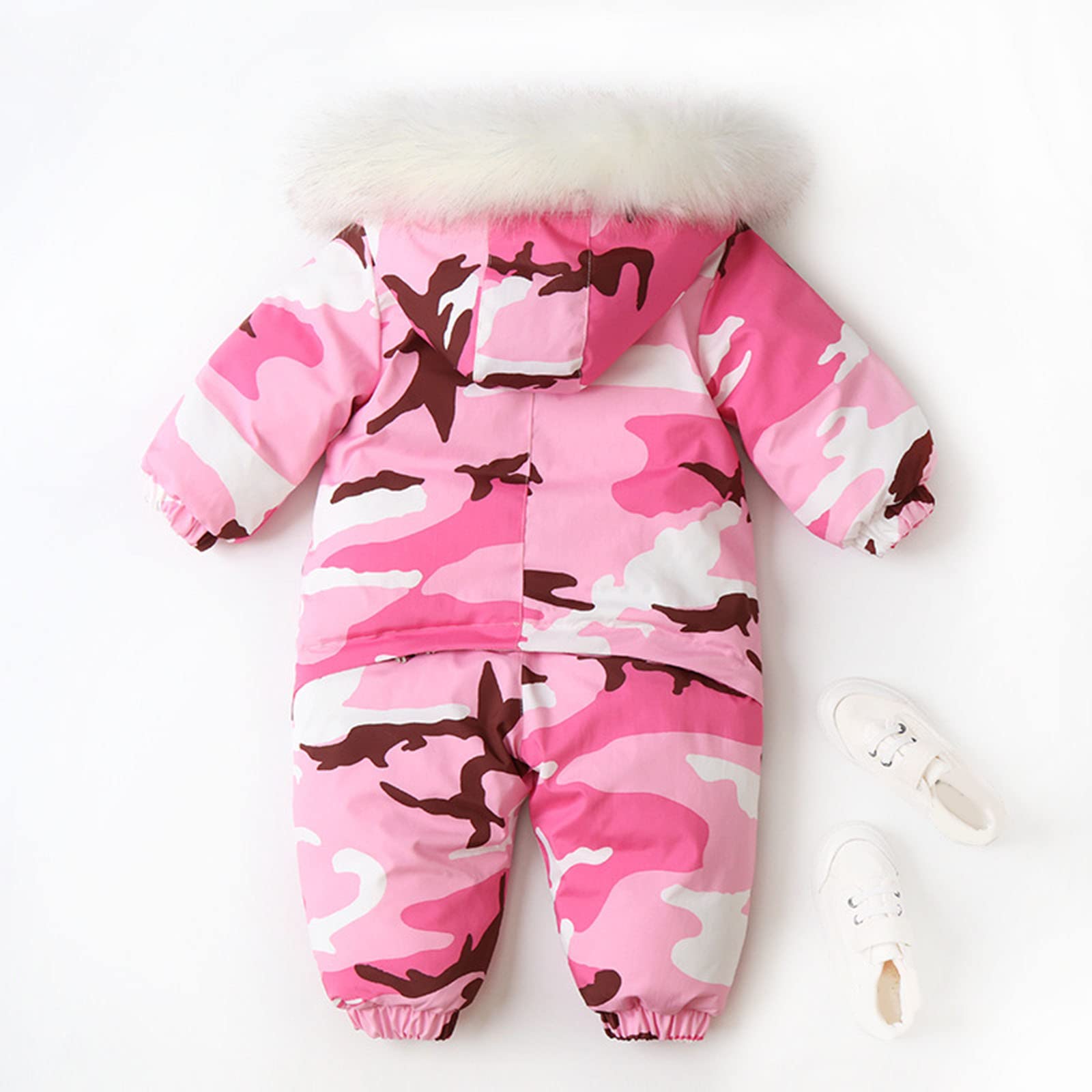 Mono de invierno para bebé con capucha, traje de nieve para recién nacidos, chaqueta de plumas con guantes, traje de nieve para bebé, 74 niñas, niños, mono cálido, ropa de regalo 0-3 meses ka