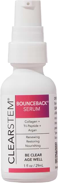 CLEARSTEM BOUNCEBACK Radiant Facial Serum - Peptide Serum for Hydration ...