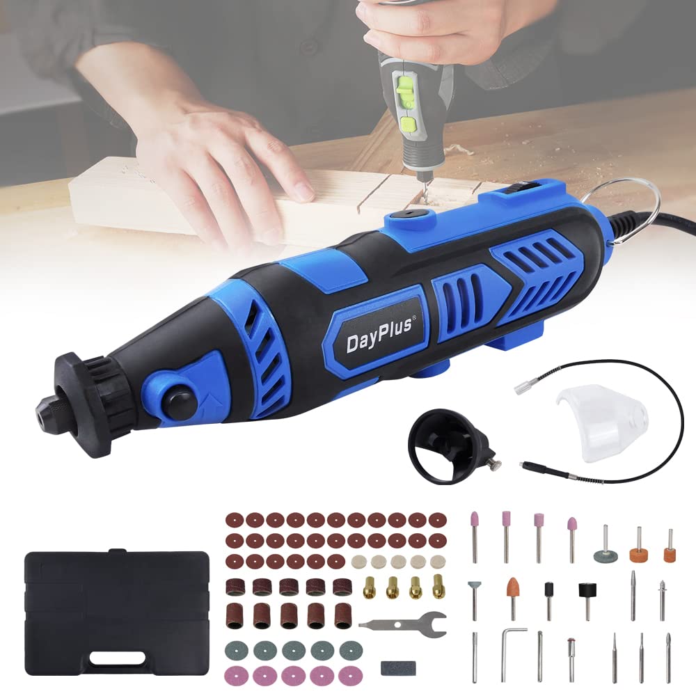 Rotary Tool 135W Rotary Multi Tool Kit Set with 6 Variable Speed 10000-32000 RPM, 80pcs Accessories for DIY Craft, Sanding, Cutting, Carving, Polishing, Drilling, Engraving, Cleaning