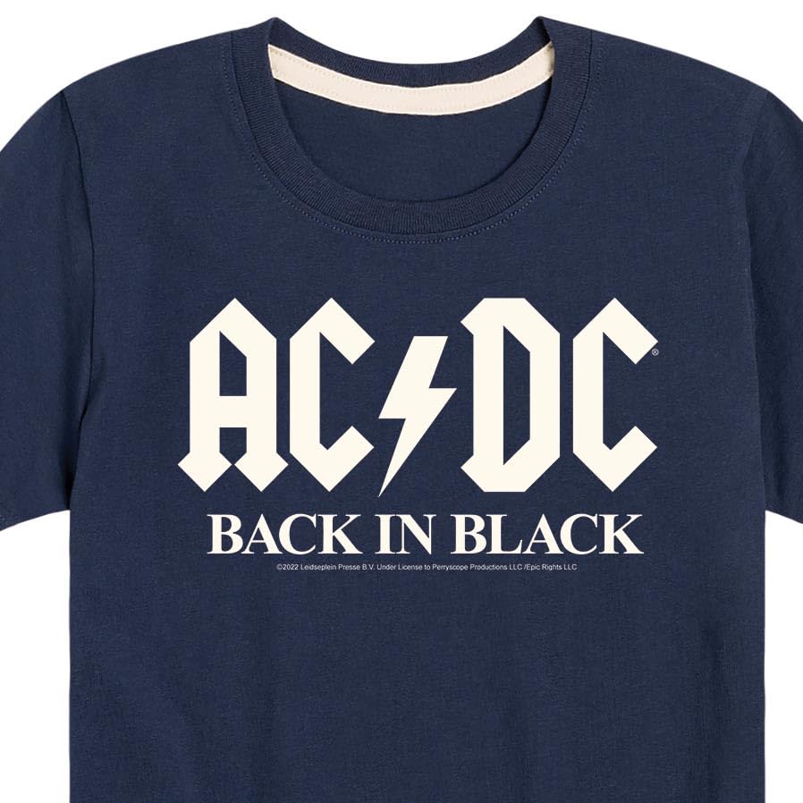HYBRID APPAREL - ACDC - Glow in The Dark - Back in Black - Toddler & Youth Short Sleeve Graphic T-Shirt3