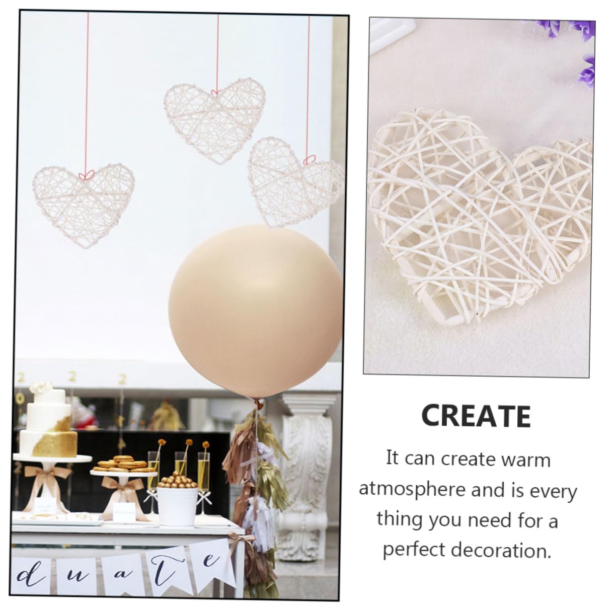 Alipis 20stücke Rattan Herz Hängende Deko Für Hochzeiten Valentinstag Und Festliche Anlässe Kreative Rattan Deko Für Vasen Und Tischgestaltung