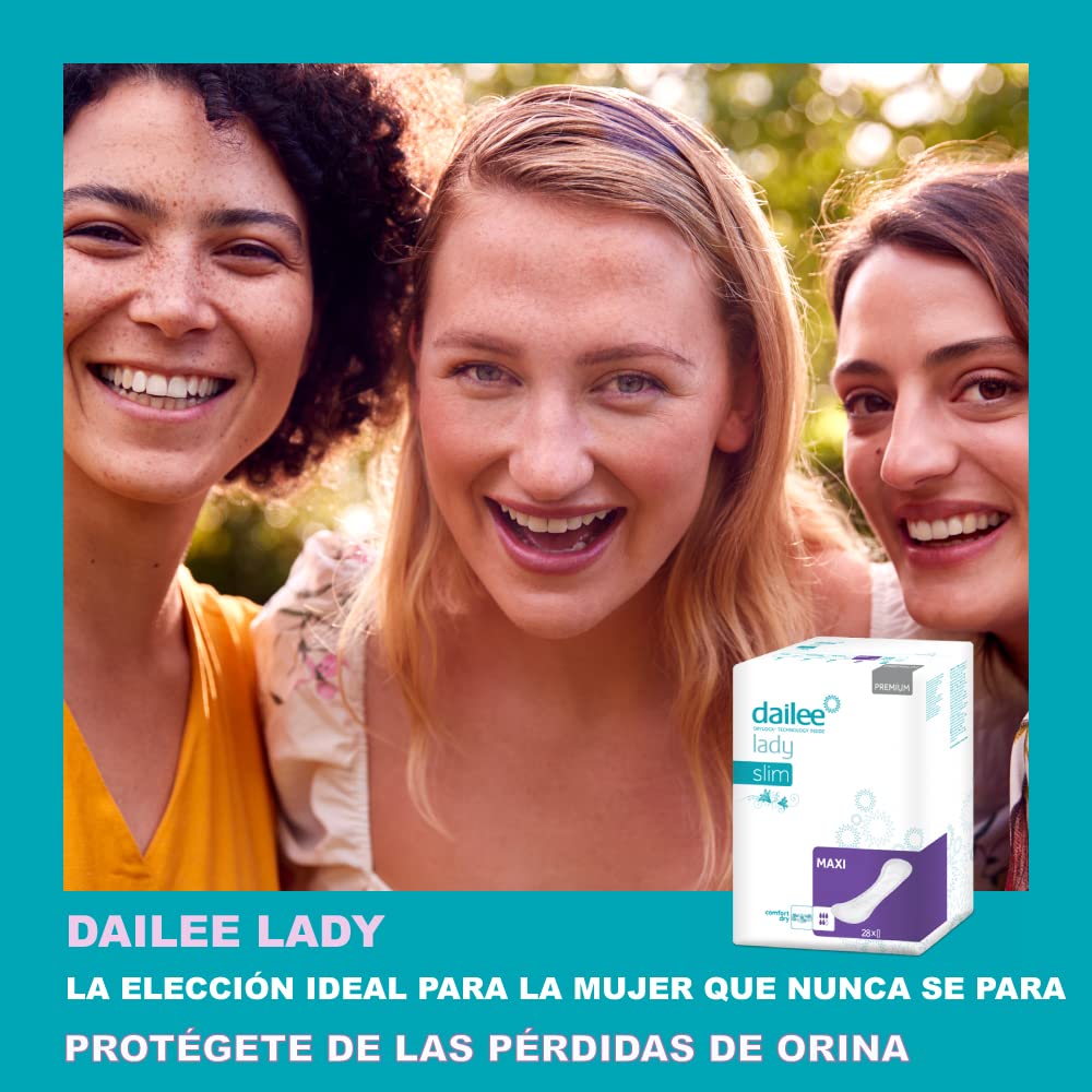 Dailee Lady Maxi - 168x Compresas Incontinencia Mujer - Absorbente para Pérdidas de Orina - 168 Absorbentes - Paquete Mensual