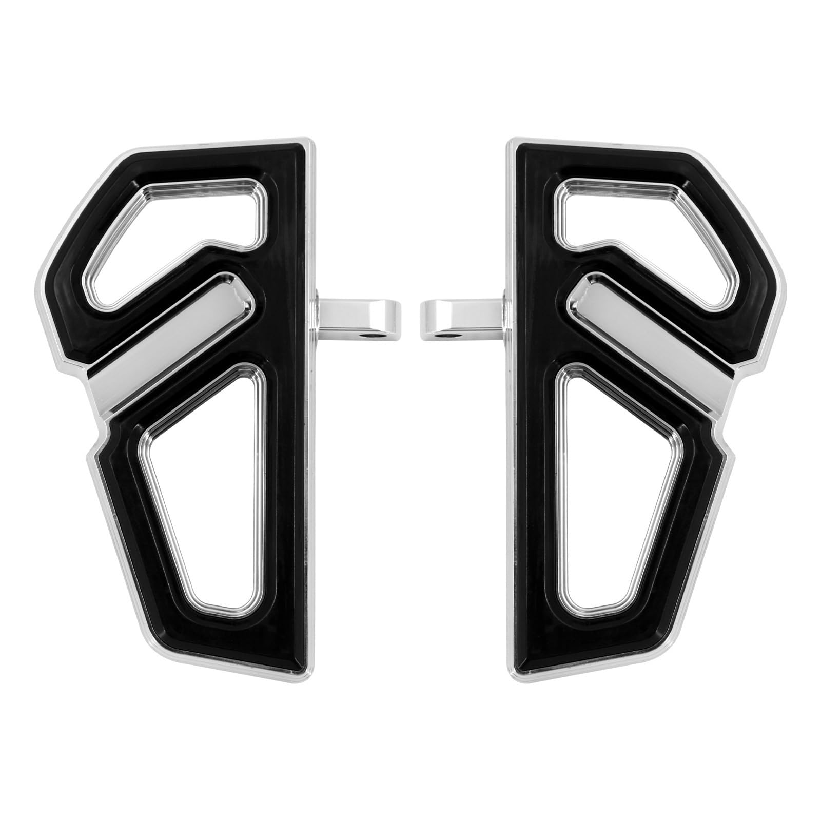 Pedale arriere moto argent anti-fatigue pour repose-pieds passager