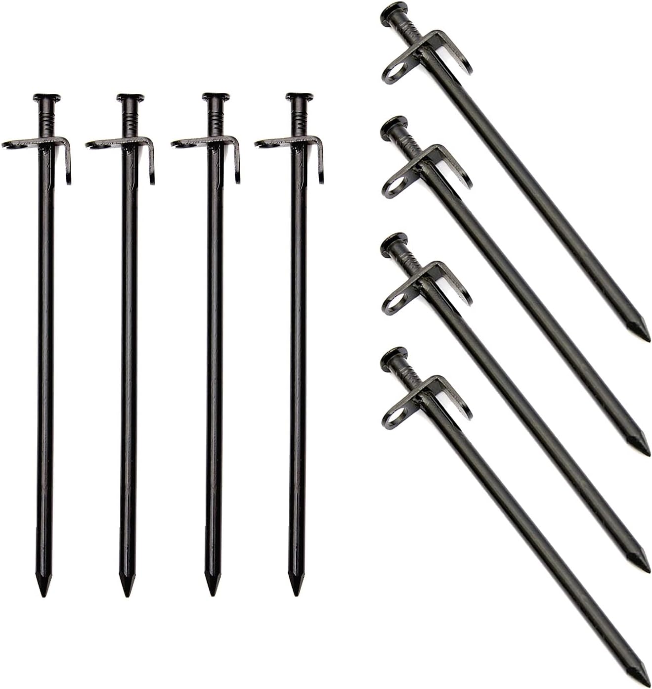 Tent Stakes Heavy Duty 12 Inch, Metal Steel Tent Pegs with Storage Bag