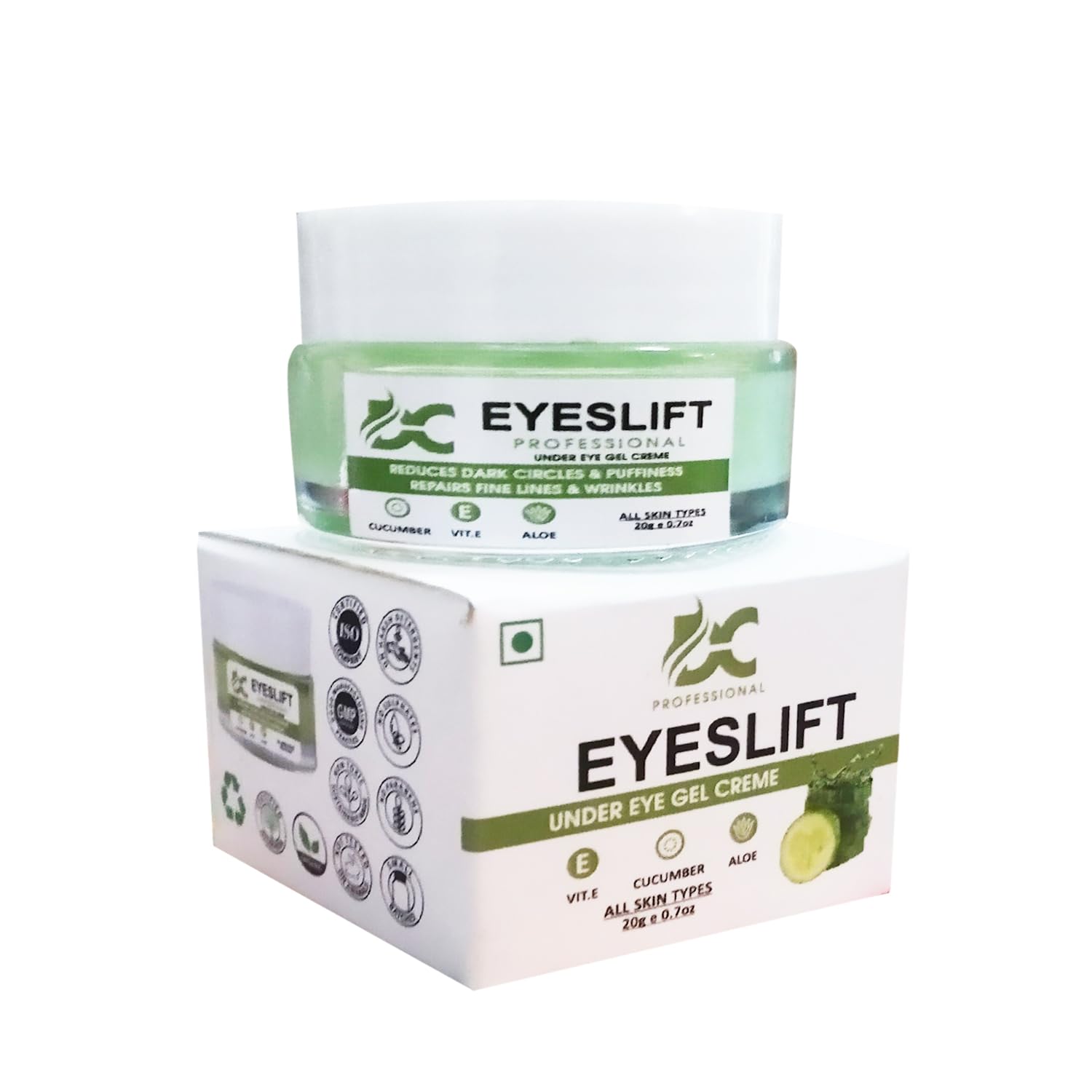 Eyeslift Under Eye Cream Gel 20 g | Advanced Formula for Dark Circles | Puffy Eyes | Wrinkle Reduction and Under Eye Skin Revitalization-image-42