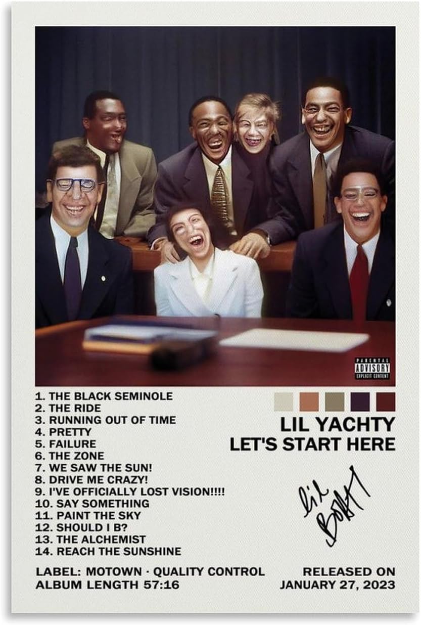 Album Cover Poster Lil Yachty Let's Start Here for Bedroom Canvas Posters for Room Aesthetic Wall Art Decor Unframe-Lil Yachty Let's Start Here 12x18inch(30x45cm)