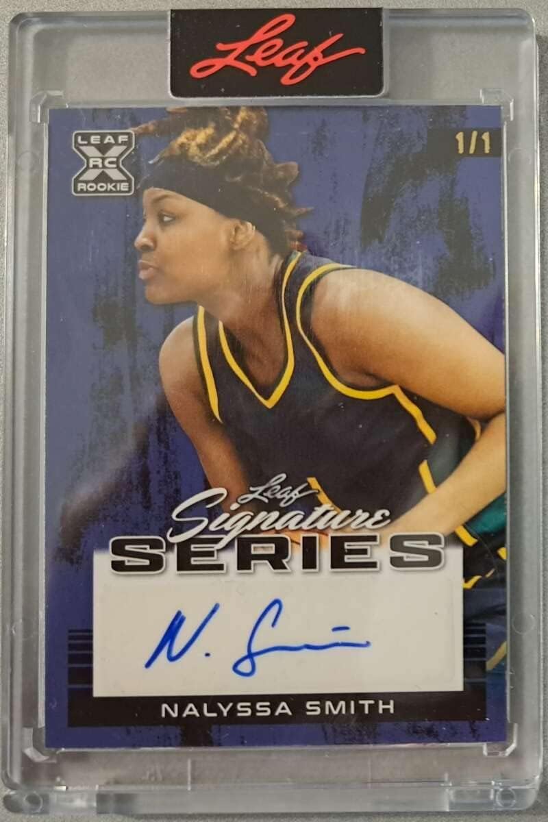 NALYSSA SMITH RC AUTO 1/1 2022-23 Leaf Signature Series ROOKIE Blue Autographs Fever MT-MT+ WNBA Basketball