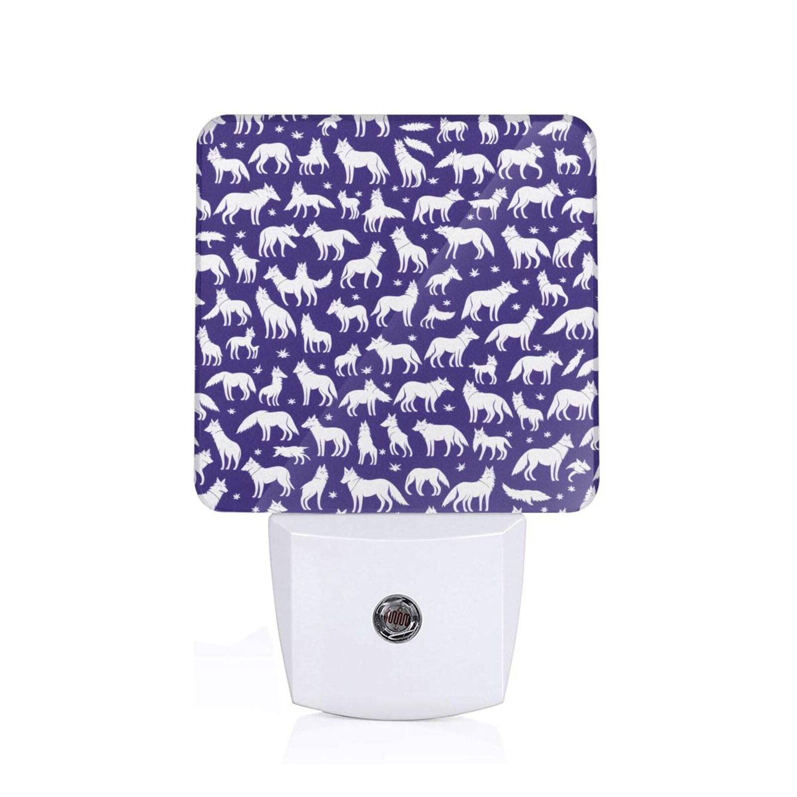 Wolfs Printed Patterns Print Night Lights,Night Light Plug in Wall,Night Lights for Adults,Hallway,Kitchen, Plug in Night Lights for Bedroom, Corridor