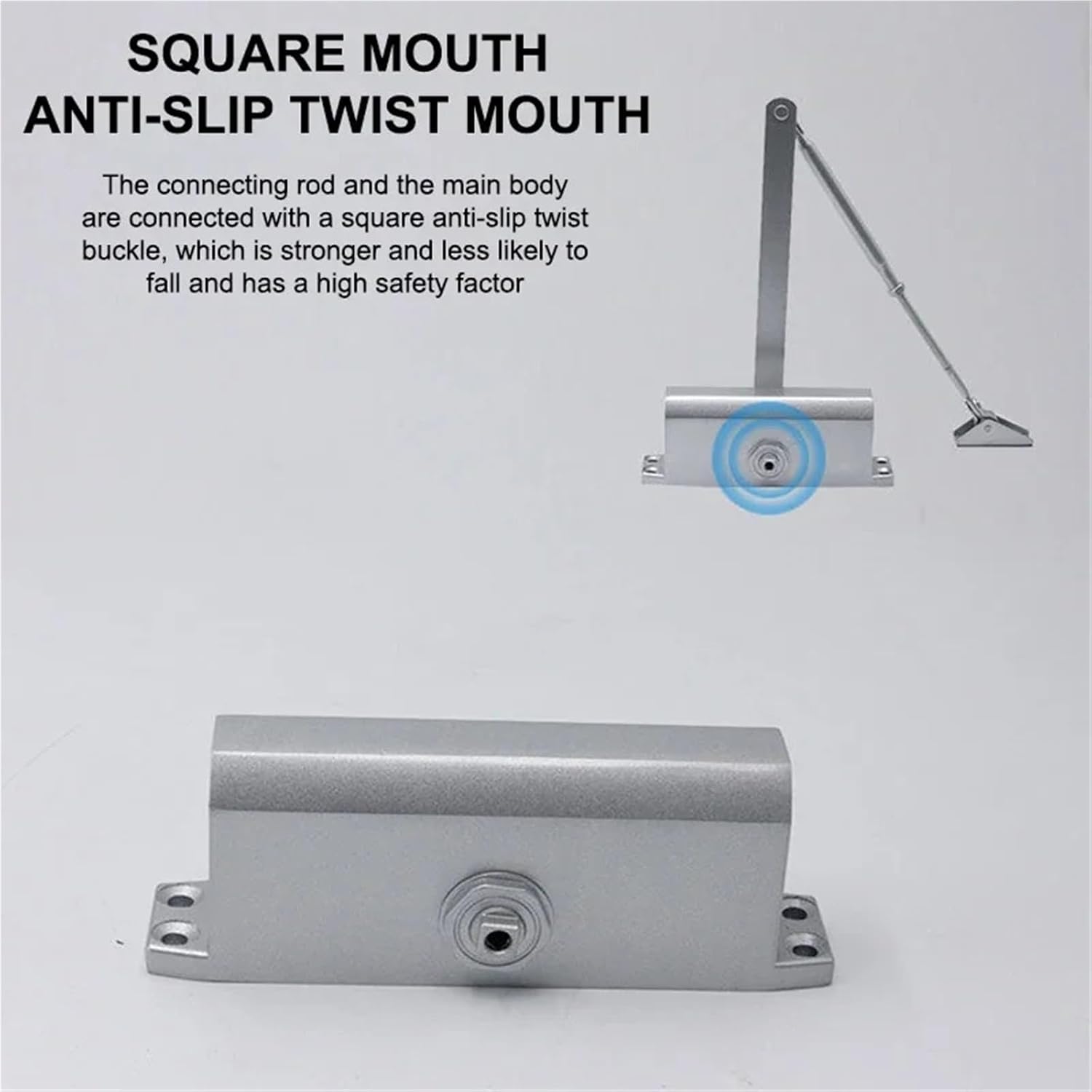 Hydraulic Buffer Door Closer 25KG to 80KG Adjustable Speed Door Closing Equipment Mute Soft Closing Door Hardware 1Pcs(Automatic Style-M)