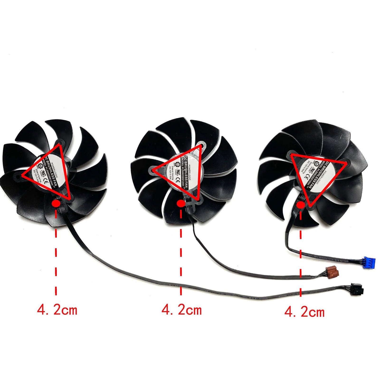 Ventilateur de refroidissement de remplacement pour carte graphique EVGA GeForce RTX 3070 3080 TI 3090 FTW3 87 mm PLD09220S12H