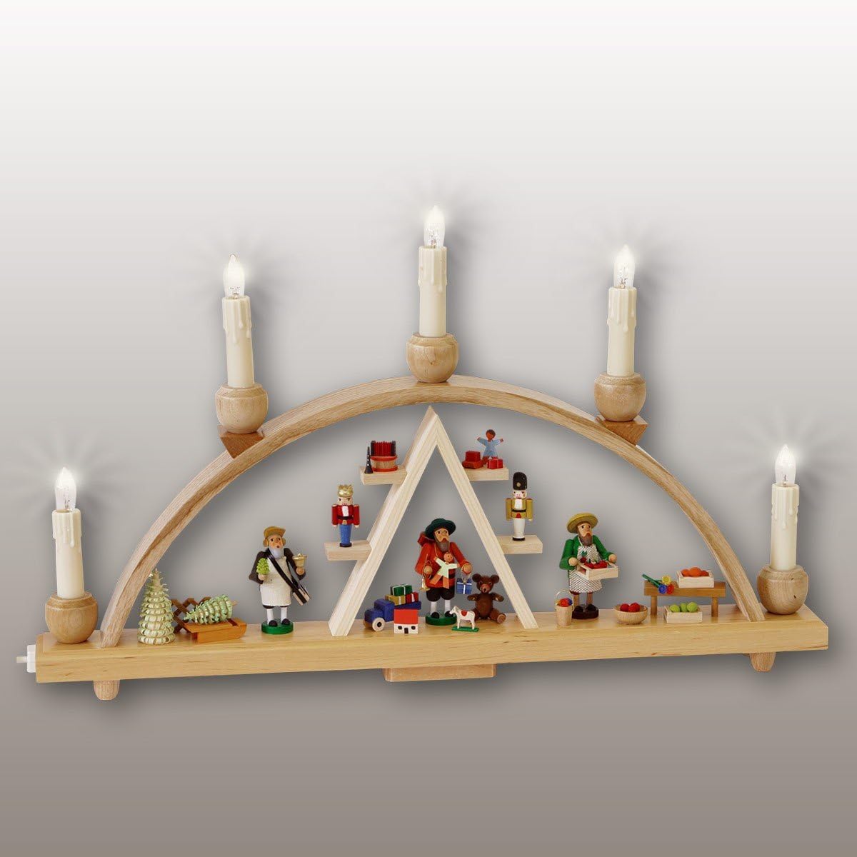 German Candle Arch Christmas fair, Length 48 cm / 19 inch