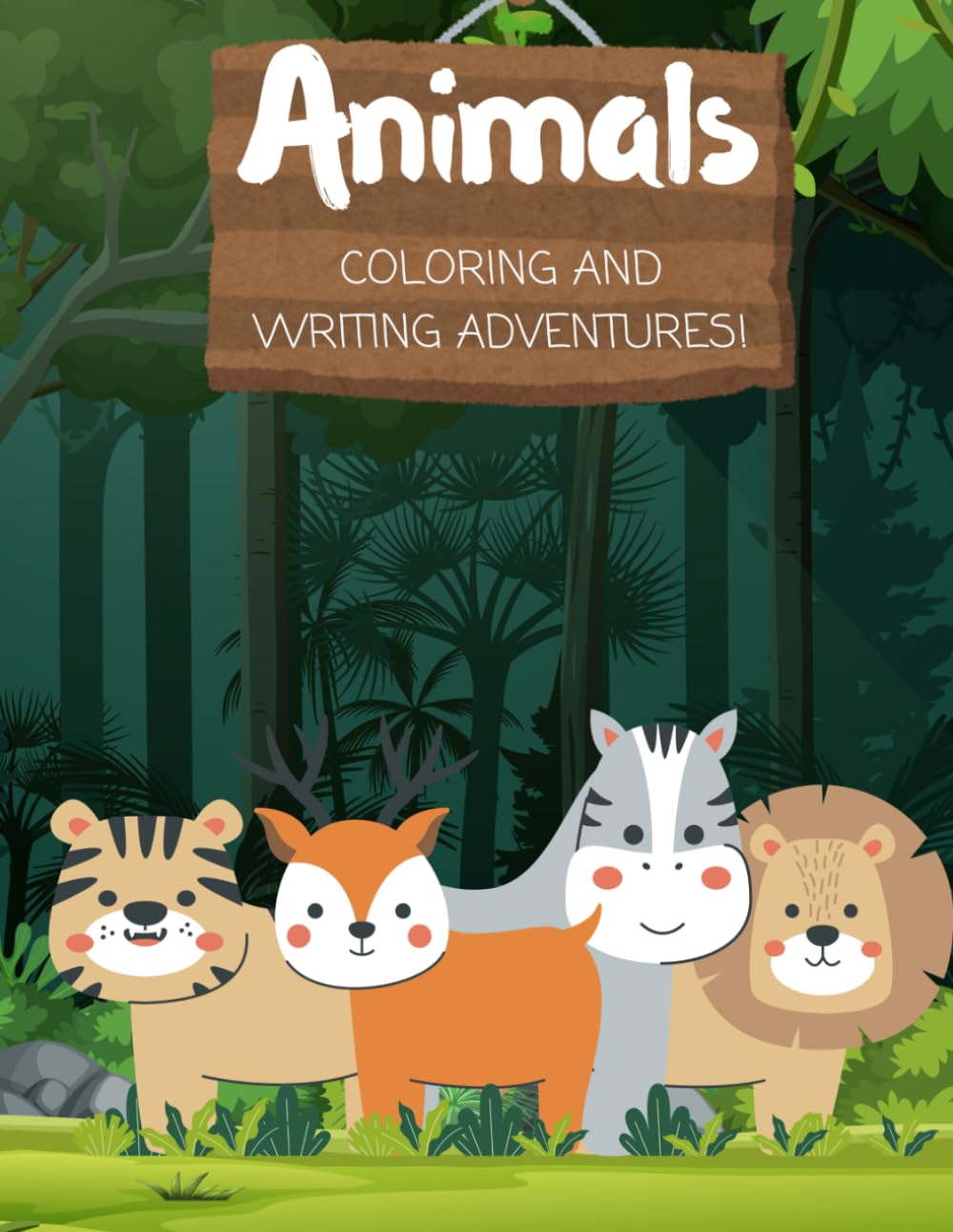 Malbuch für Kinder: Tiere Ausmalen & Schreiben Lernen | Kreatives Coloring & Writing Abenteuer: Spaßiges Ausmalen, erste Schreibübungen und kreative Tiergeschichten für Kinder ab 4 Jahren