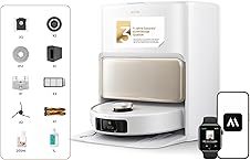 Mova V50 Ultra Complete Saugroboter mit Wischfunktion, Einer Saugkraft von 24.000 Pa, anhebbare Navigation mit 6 cm Hindernisüberwindung und Warmwasser-Wischen mit DuoSolution-System, weiß