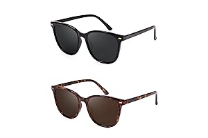 2-Pack fimilu Women's Sunglasses with Polarized UV400 Protection, Big Frame, Fashionable and Stylish Shades