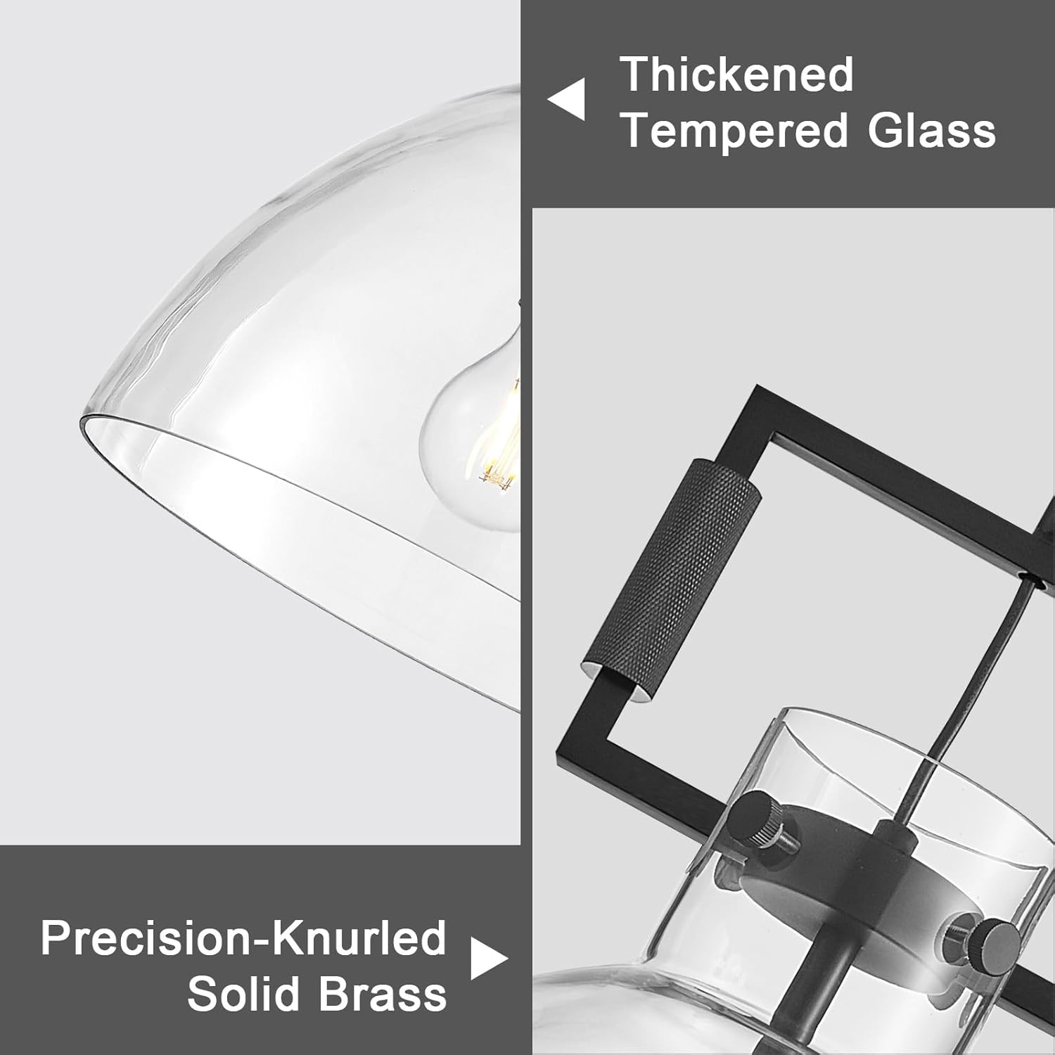 Mondern Large Black Kitchen Island Pendant Light, 10 '' W 1-Light Glass and Brass Island Pendant Lights,Farmhouses Pendant Light, for Kitchen,Bathroom