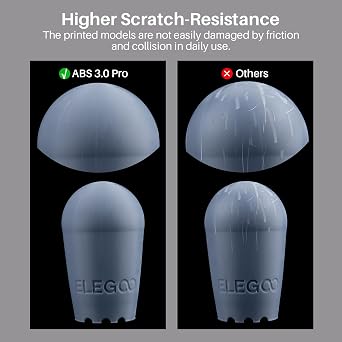 ELEGOO ABS-Like Resin 3.0 Pro, 3D Printing Resin with Higher Scratch-Resistance, High Toughness, High Precision, Fast Curing 405nm UV Resin for MSLA/LCD/DLP 3D Printers, White 2000g