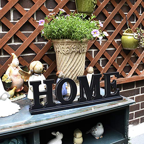 Rustic Wood Home Sign for Home Decor Decorative Wooden Cutout Word Decor Freestanding Home Tabletop Decor 165 X 5 Black Home Block Letters Sign Family Mantel Fireplace Decor
