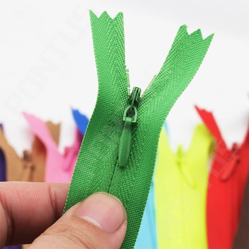 SHRJ 40 Cerniere Invisibili In Nylon 50cm - 20 Colori Assortiti Per Cucito E Fai Da Te