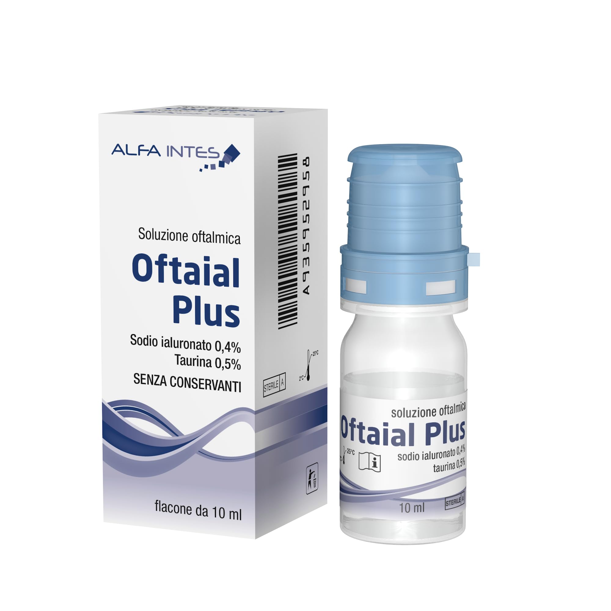 Oftaial Plus 10ml – collirio occhi secchi con Acido Ialuronico e Taurina - Alta Viscosità per un Sollievo Duraturo e Idratazione Profonda