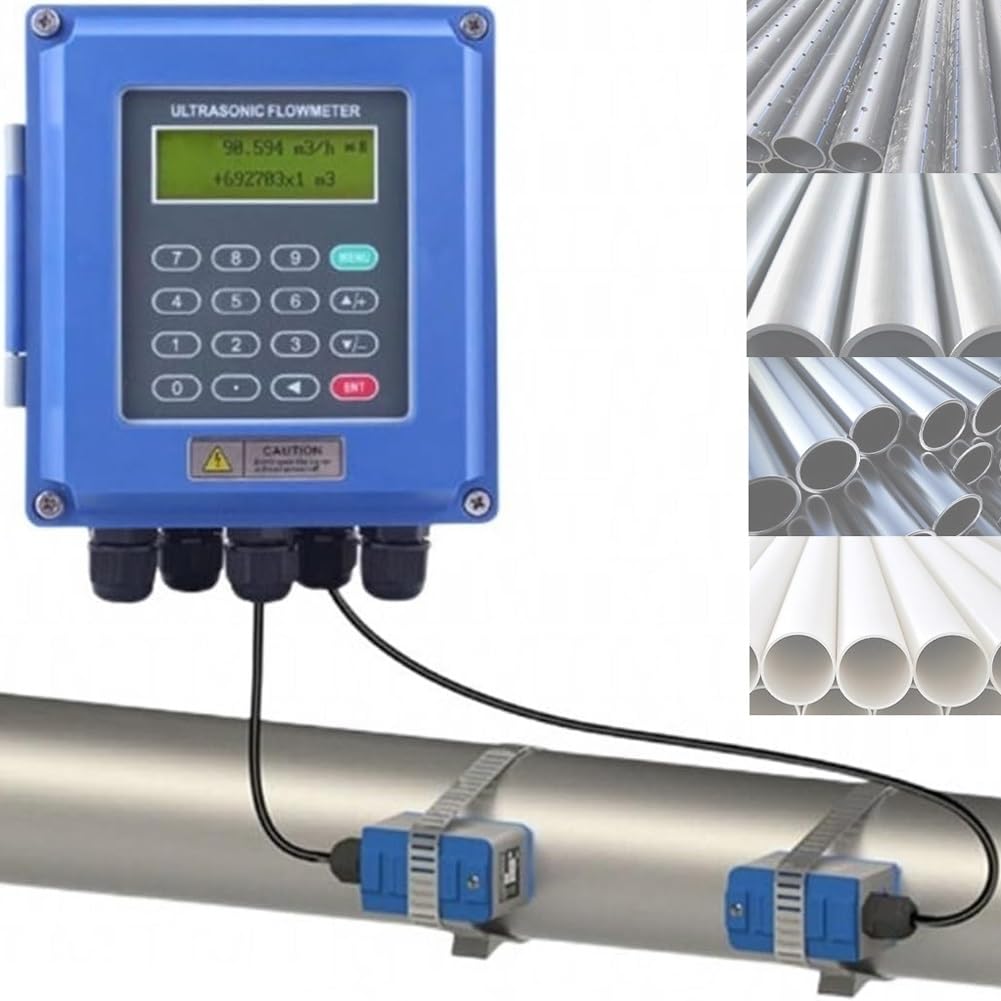 Medidor ultrasónico de control de líquidos en tuberías de aluminio y acero inoxidable