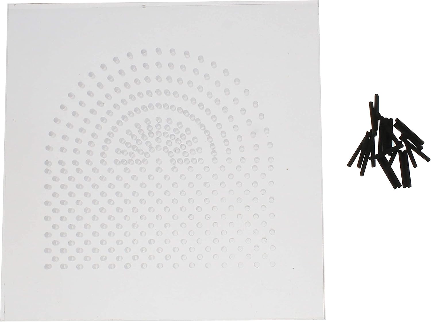 The Beadsmith Wig Jig Centaur Lite Wire Elements Acrylic Square Jig 4 x 4, 441 Holes, 10 Removable Metal Pegs Tool for Making Wire Components and Jewelry Designs