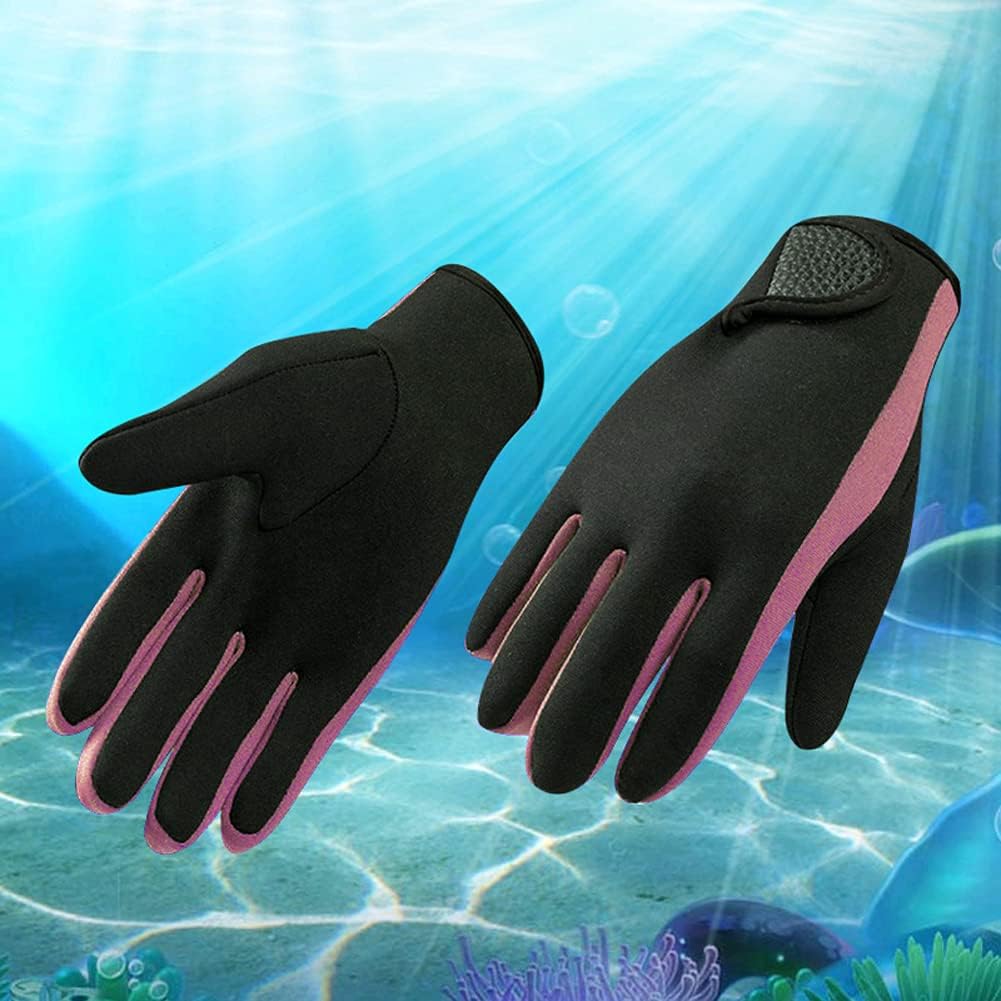 Women Wetsuit Gloves Neoprene Gloves 3mm Thermal Scuba Gloves Anti-slip Diving Snorkel Gloves Elastic Water Sports Gloves for Lady Scuba Diving Swimming Snorkeling Kayaking Surfing - Image 3