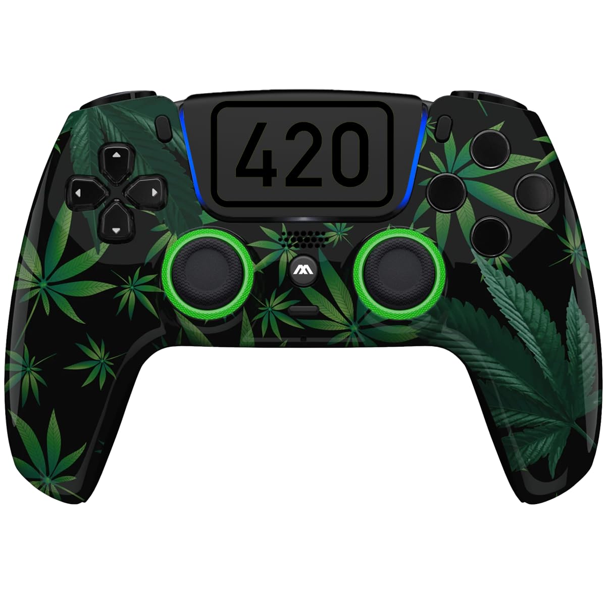 MODDEDZONE 420 Black M Series Custom Wireless Controller Compatible with PS5 - Exclusive and Unique Design| Customized in the USA|