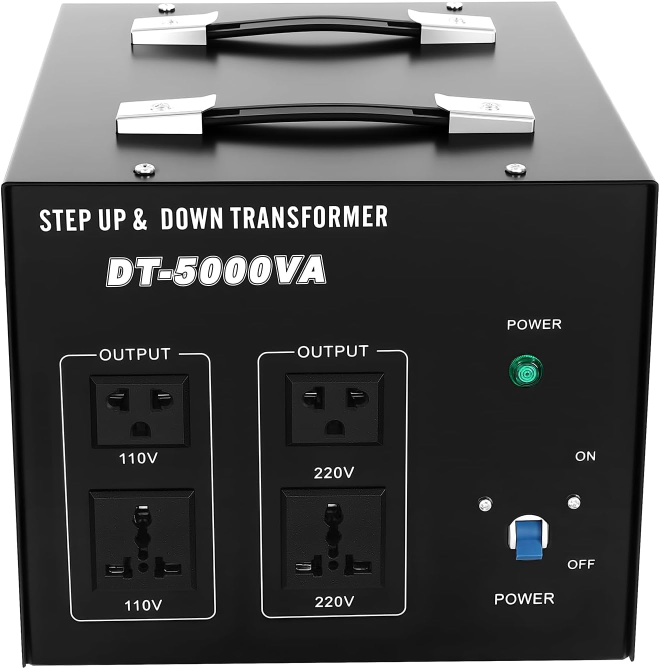 8000W/10000W Voltage Converter Transformer Step Up Step Down, Heavy Duty Step Up/Down AC 110V to/from 220V, w/US Standard Power Cord,Circuit Breaker Protection - CE Certified (5000, Watts)