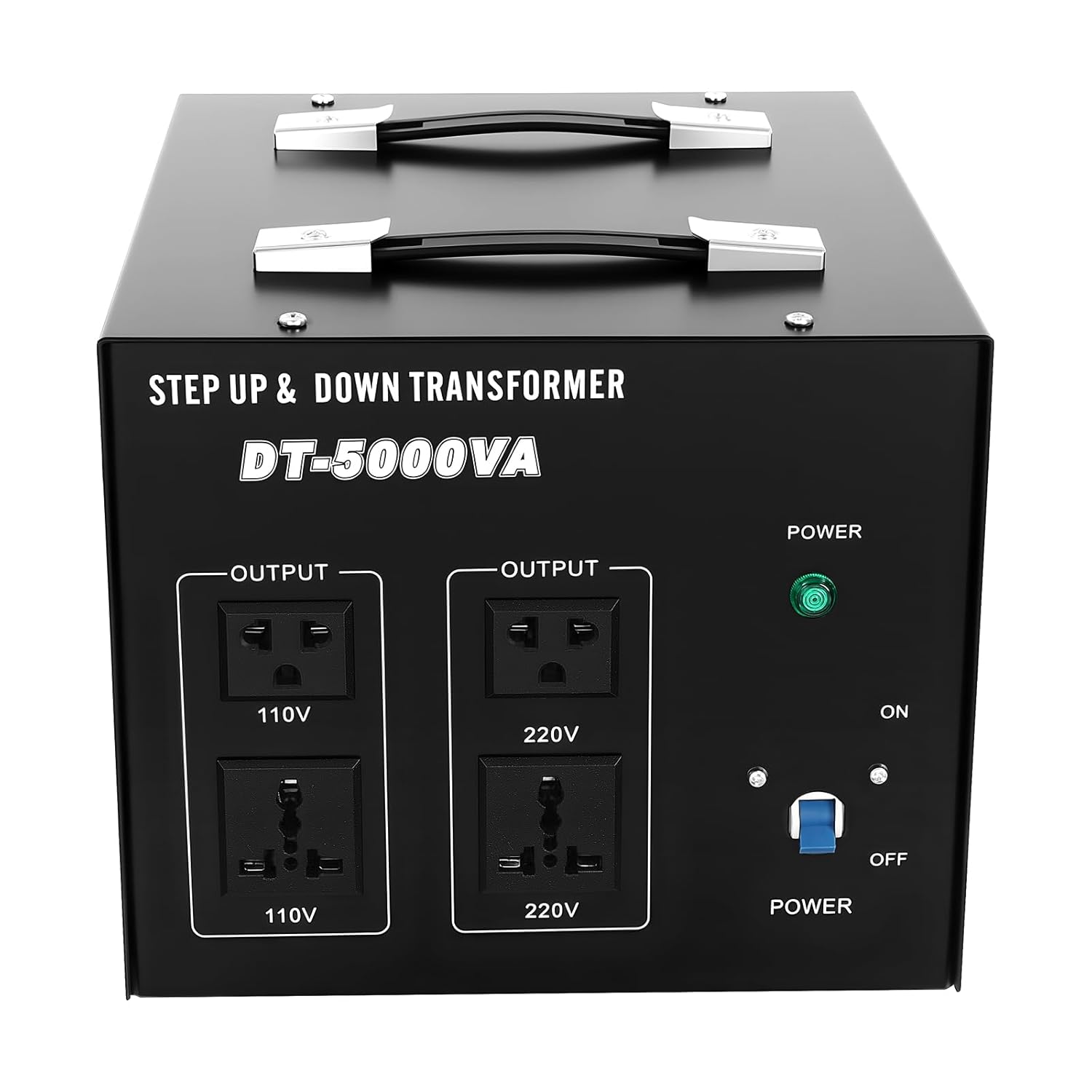 8000W/10000W Voltage Converter Transformer Step Up Step Down, Heavy Duty Step Up/Down AC 110V to/from 220V, w/US Standard Power Cord,Circuit Breaker Protection - CE Certified (5000, Watts)