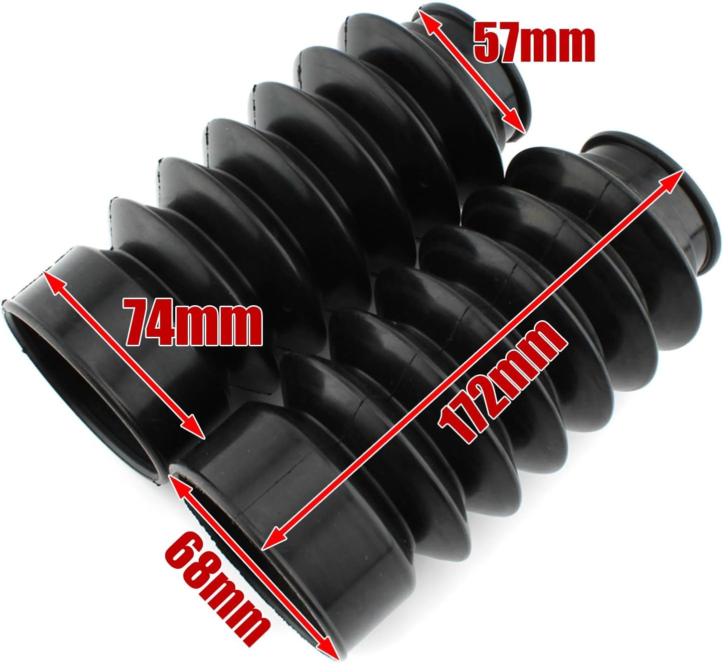 Fork Covers Front Rubber Gaiters Boots Fork Guards Shock Absorber Dust Cover Set Compatible with Triumph Bonneville Bobber