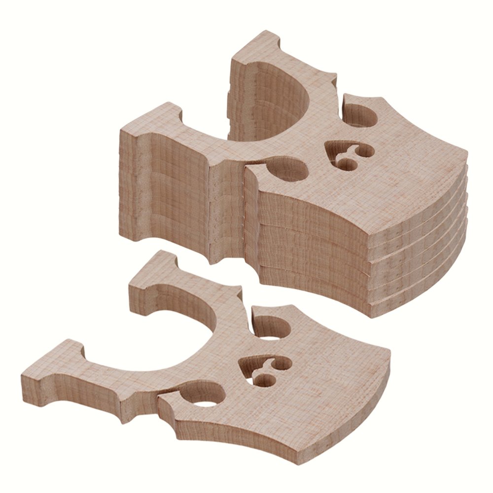Mxfans Cello Bridge 4/4 Full Size Burlywood Maple Bridge for Cello Strings Wood Set of 5