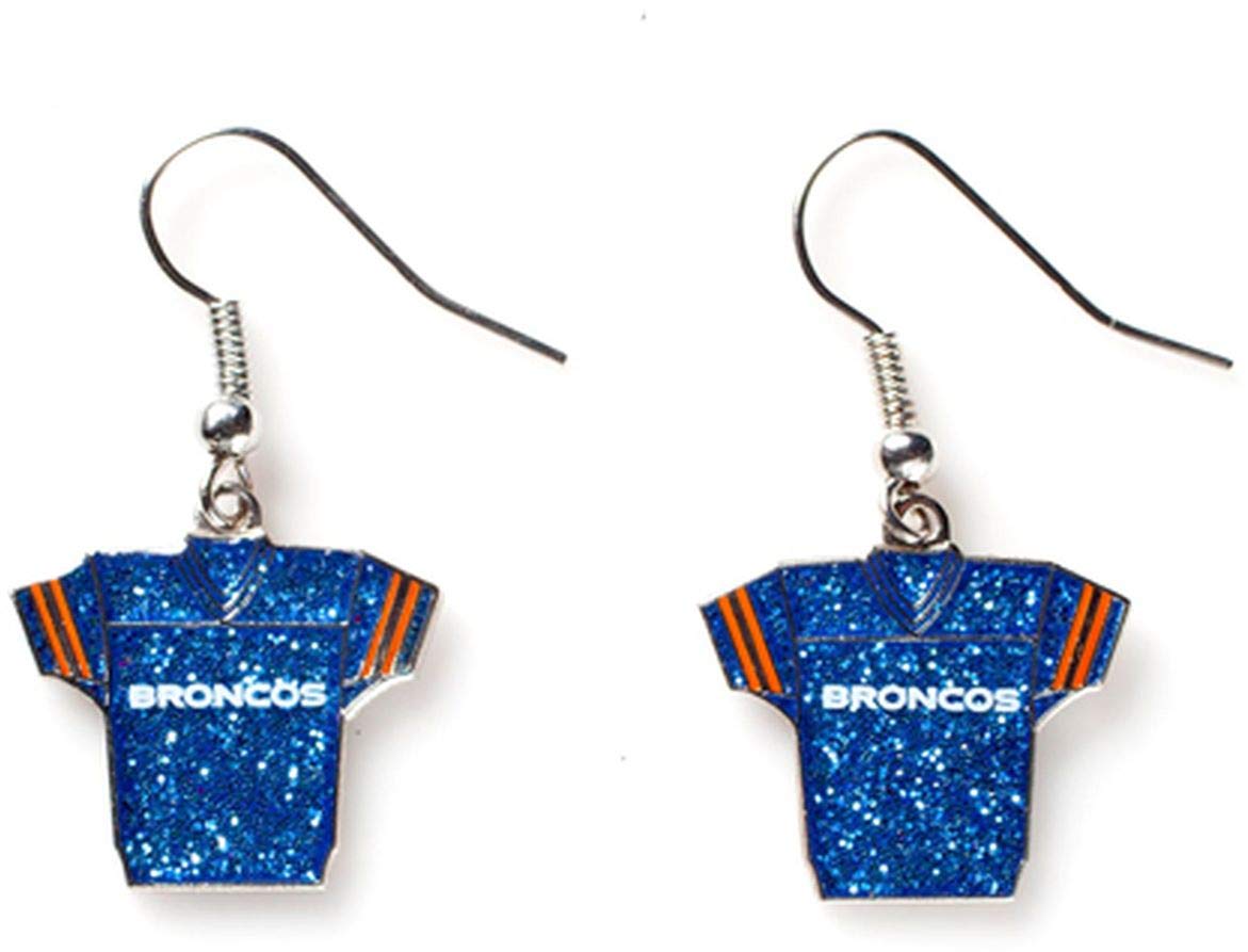 NFL womens NFL Sports Team Jersey Dangle Glitter Earring Set