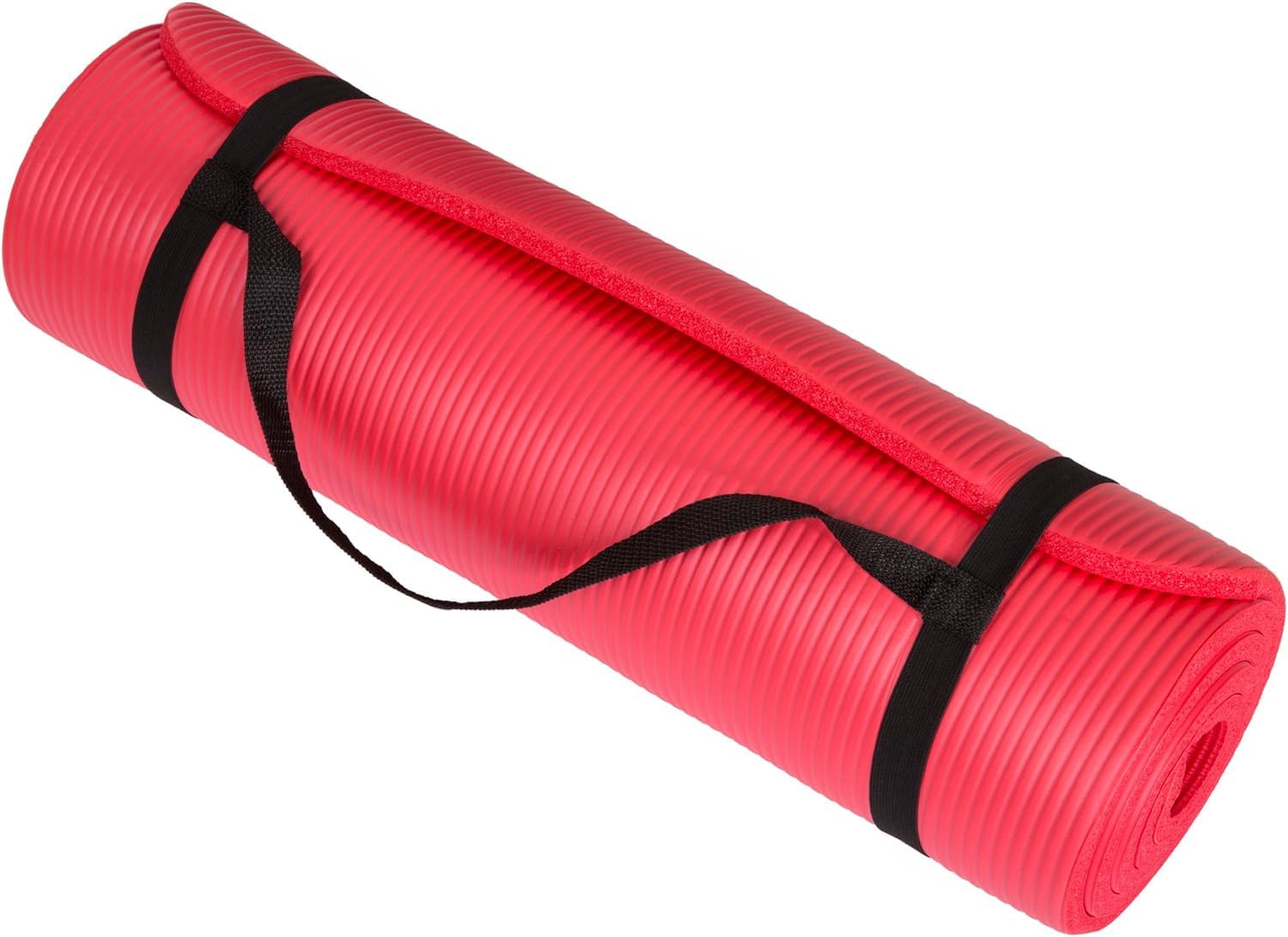 Yoga Mat Set - 180 x 60cm Long 1cm Non-Slip Comfort Foam Mat, 65cm Exercise Ball With Pump, 33cm Foam Roller for Beginners
